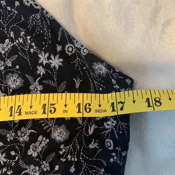 Old navy Black dark Floral Maxi Dress halter large tall ditzy floral tiered - Picture 3 of 7